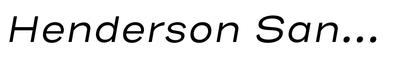 Henderson Sans Basic Regular Italic
